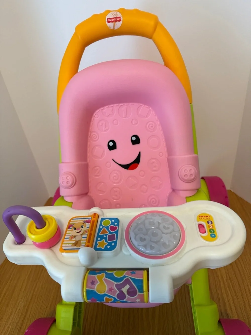 Fisher-Price Pink, Green & Yellow Interactive Activity Walker